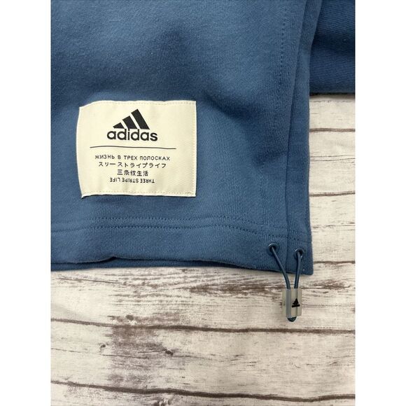 Adidas Pullover Hoodie Sweatshirt Women's Medium Orbit Indigo Teal - Picture 3 of 10